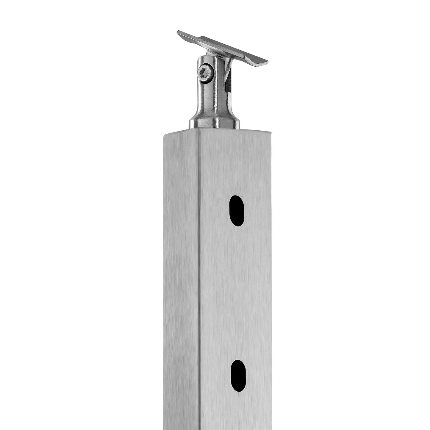 VEVOR Stainless Steel Cable Railing Post for Deck and Stair Applications, Pre-Drilled with Mounting Bracket, 36" x 0.98" x 1.97", Silver Finish