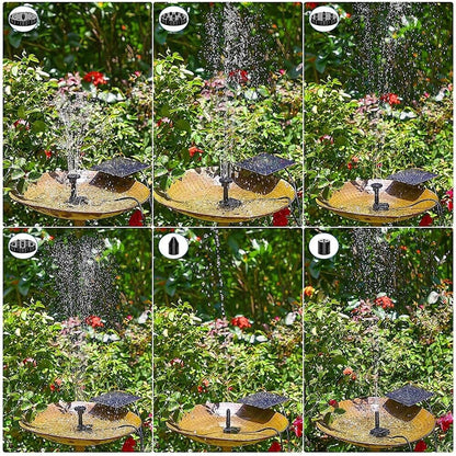 Solar Powered Submersible Floating Water Pump for Bird Baths, Ponds, and Garden Pools