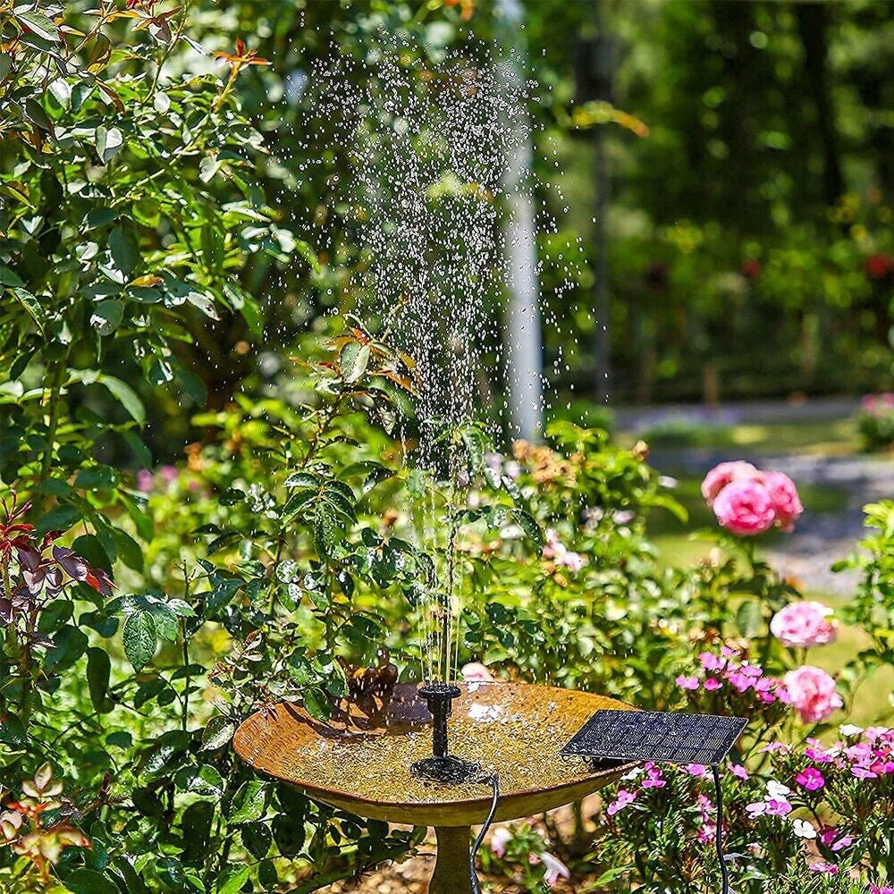 Solar Powered Submersible Floating Water Pump for Bird Baths, Ponds, and Garden Pools
