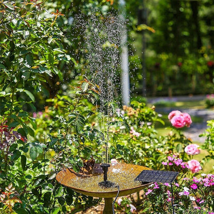 Solar Powered Submersible Floating Water Pump for Bird Baths, Ponds, and Garden Pools
