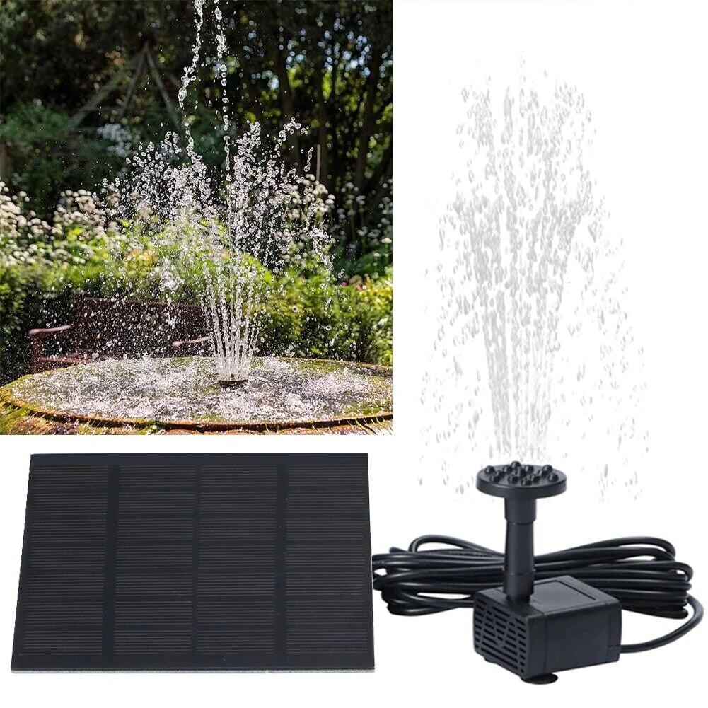 Solar Powered Submersible Floating Water Pump for Bird Baths, Ponds, and Garden Pools